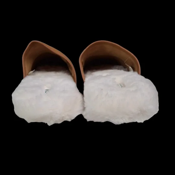 Haven Well Within Leather Brown Slippers Faux-Fur Lining Slides Women Size 9 - Picture 13 of 16